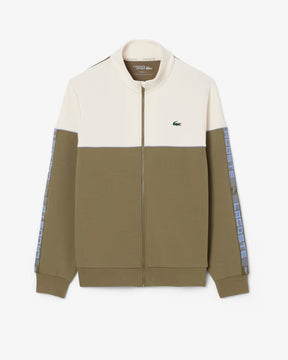 LACOSTE Tuta In cotone con banda laterale verde e beige