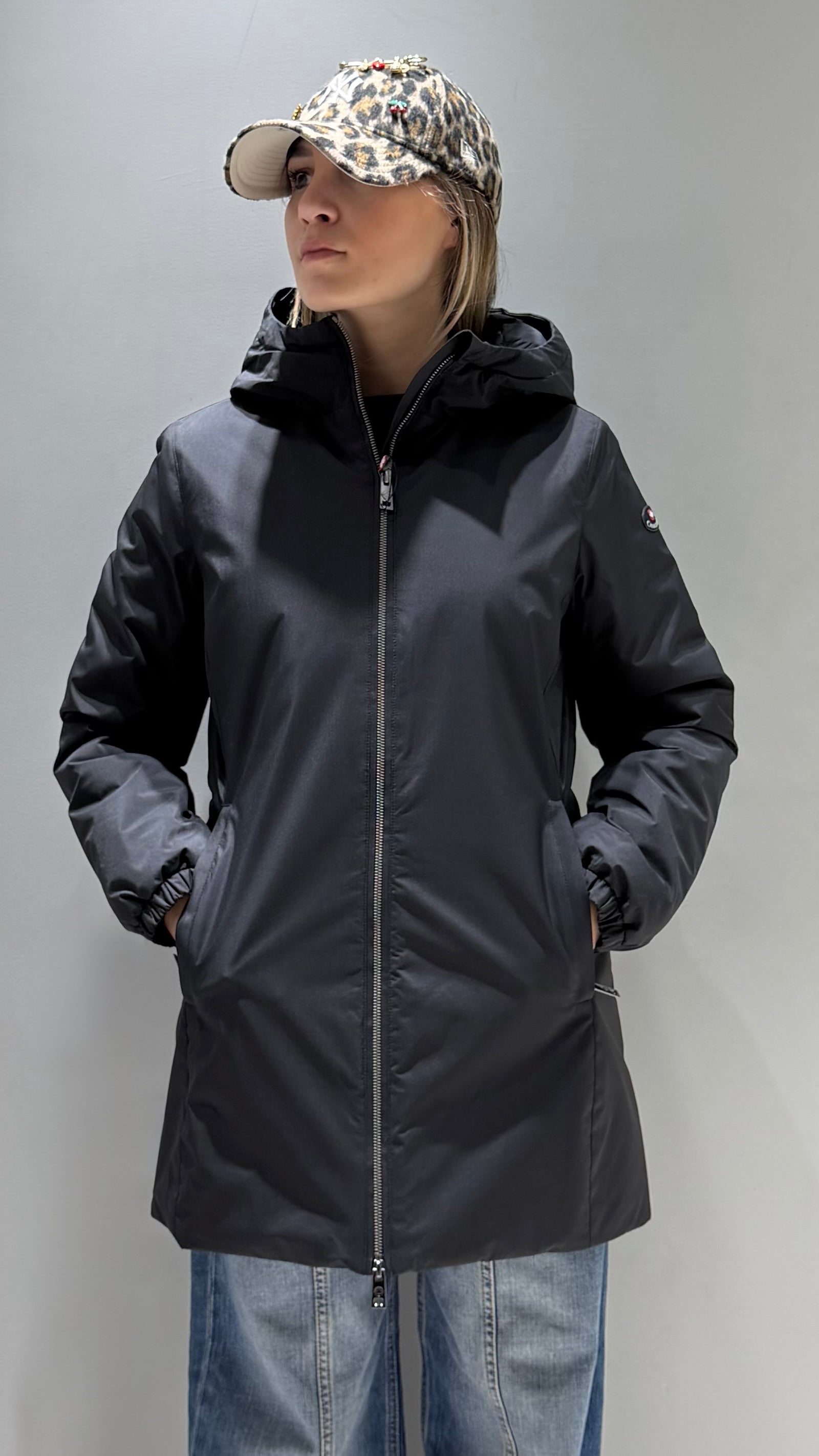 CANADIENS DONNA GIUBBOTTO HIDRA-NEK 3L TECH SPRING LISCIO NERO LUNGO