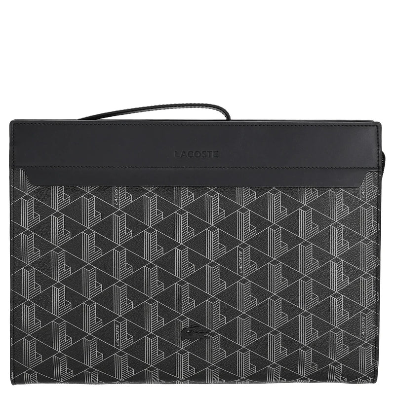 LACOSTE Pochette Monogram Nero