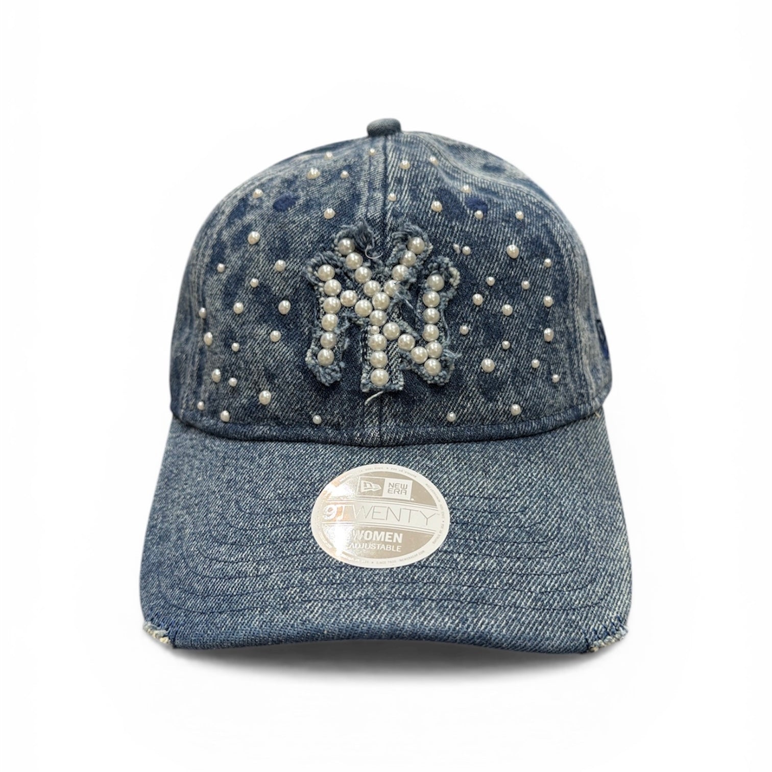 NEW ERA NY CUSTOM IN DENIM BLU CON PERLE DONNA