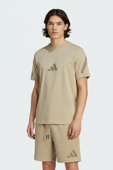 Adidas Completino Z.N.E. Uomo Beige Cotone con Stampa in Rilievo