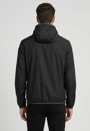 BLAUER Farrin Antivento Uomo Con Cappuccio Nero