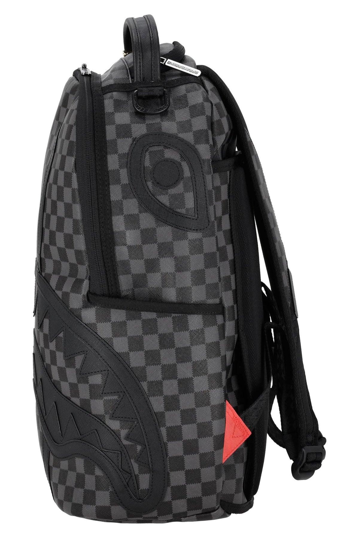 SPRAYGROUND Zaino In Pelle Henny Black Checkered Sharkmouth Nero