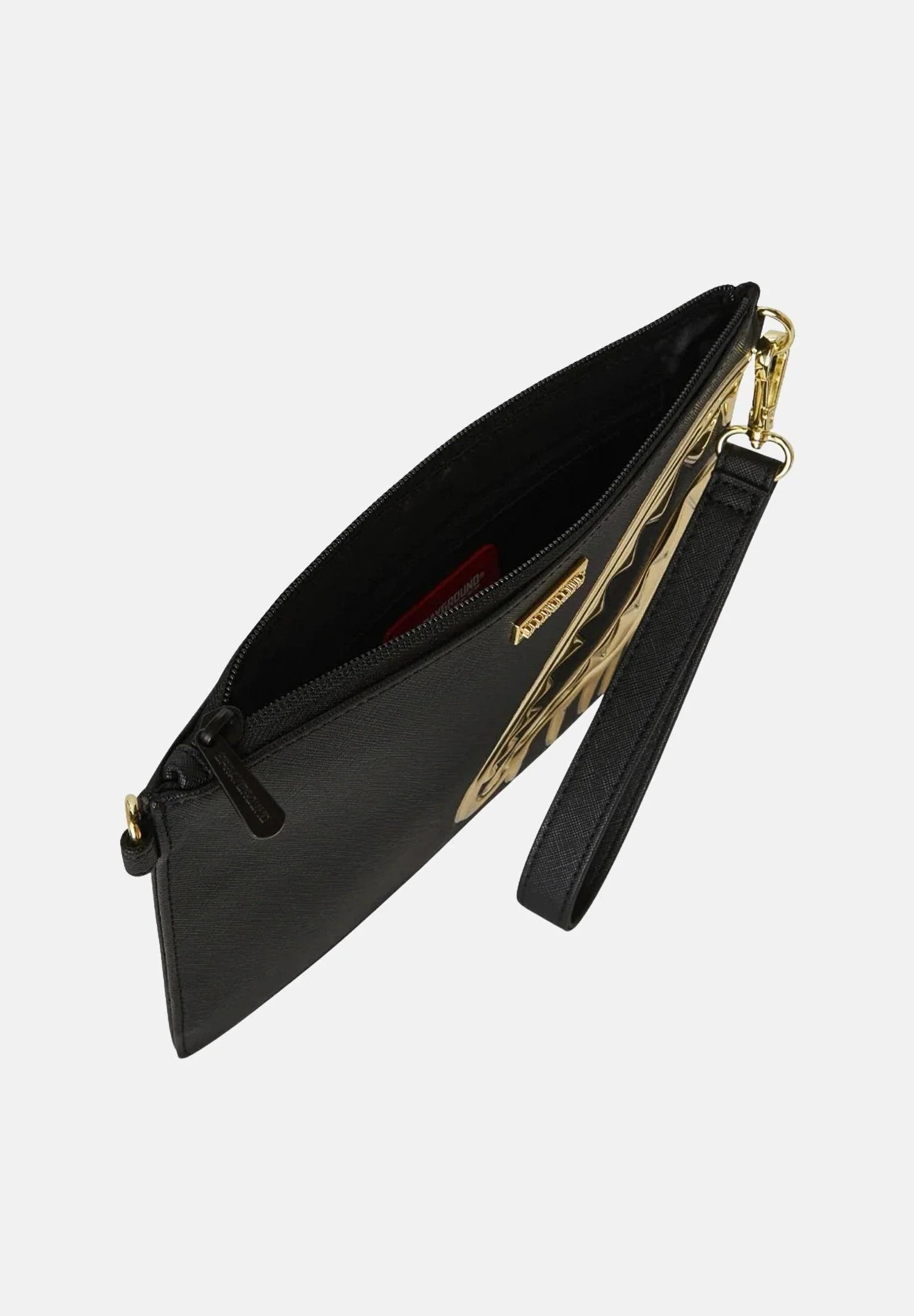 SPRAYGROUND Pochette/Tracolla In Pelle GOLD AND DANGEROUS CROSSOVER CLUTCH Nera/Oro 29/12