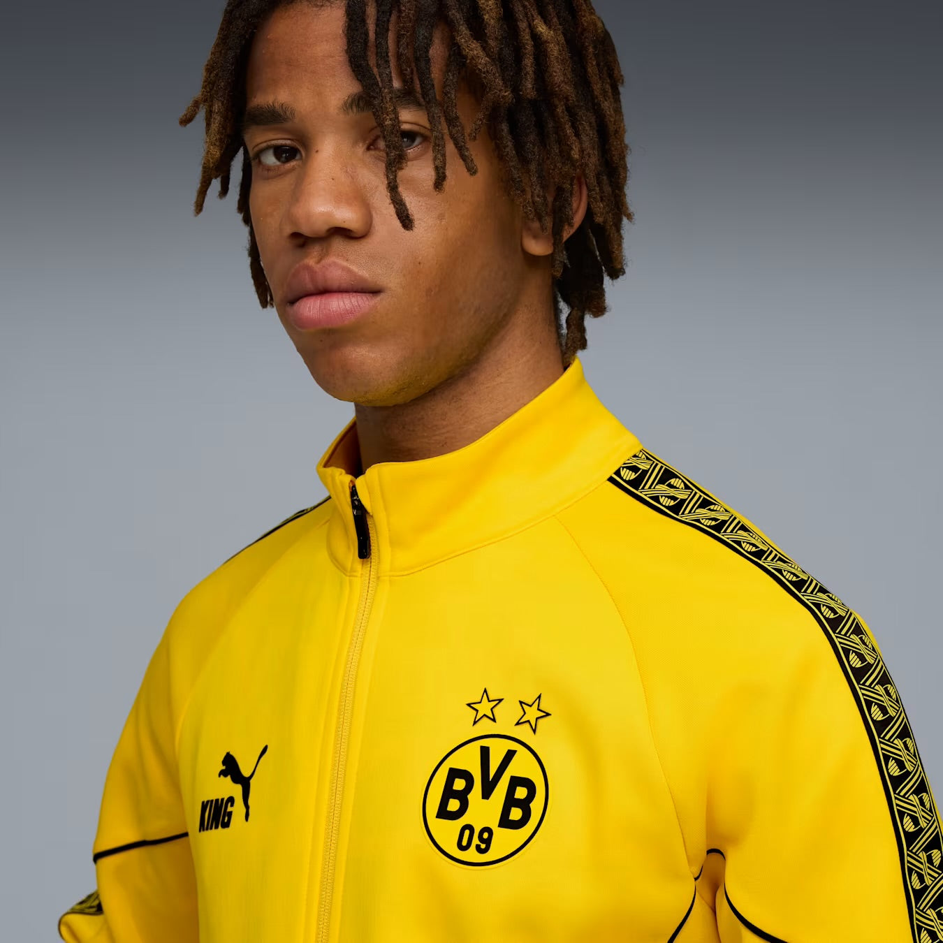 PUMA BORUSSIA DORTMUND Tita Leggera Acetata Con Zip Gialla e Nera