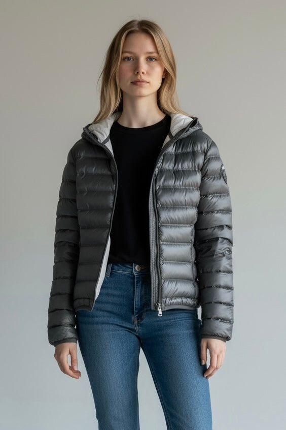 BLAUER Giubbotto Donna Ovattato Invernale Termosaldato Leggero Grigio