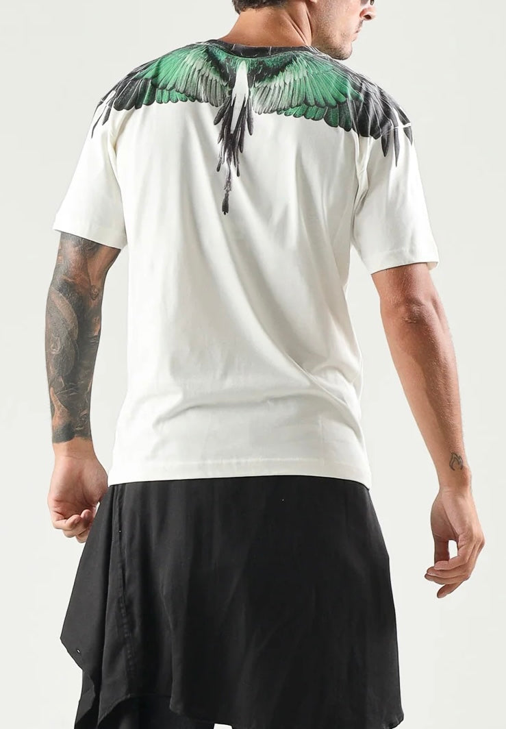 COUNTY OF MILAN T-Shirt Panna Marcelo Burlon Ali Verdi