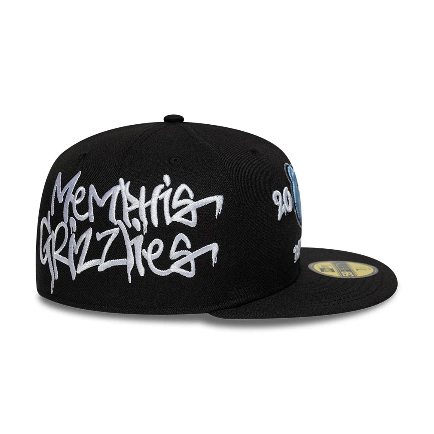 NEW ERA Cappello 59Fifty Memphis Grizzlies Visiera Piatta Con Dettagli Ricamati Nero