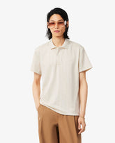 LACOSTE Polo Classic Fit Jaquard Monogram Tono Su Tono Beige