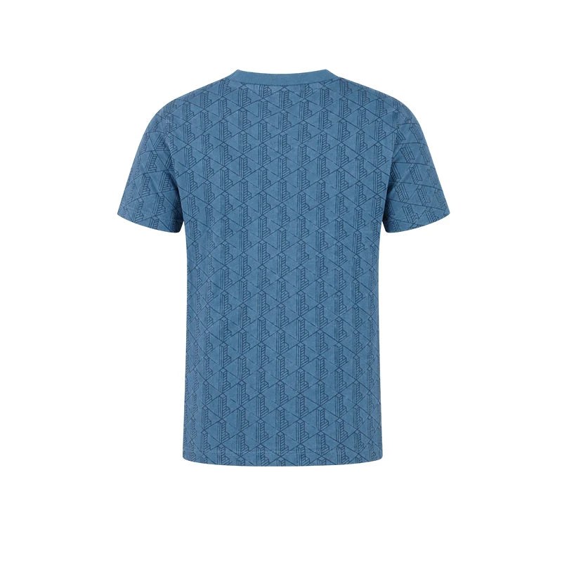 LACOSTE T-Shirt Monogram Bambino/Bambina Basic Blu