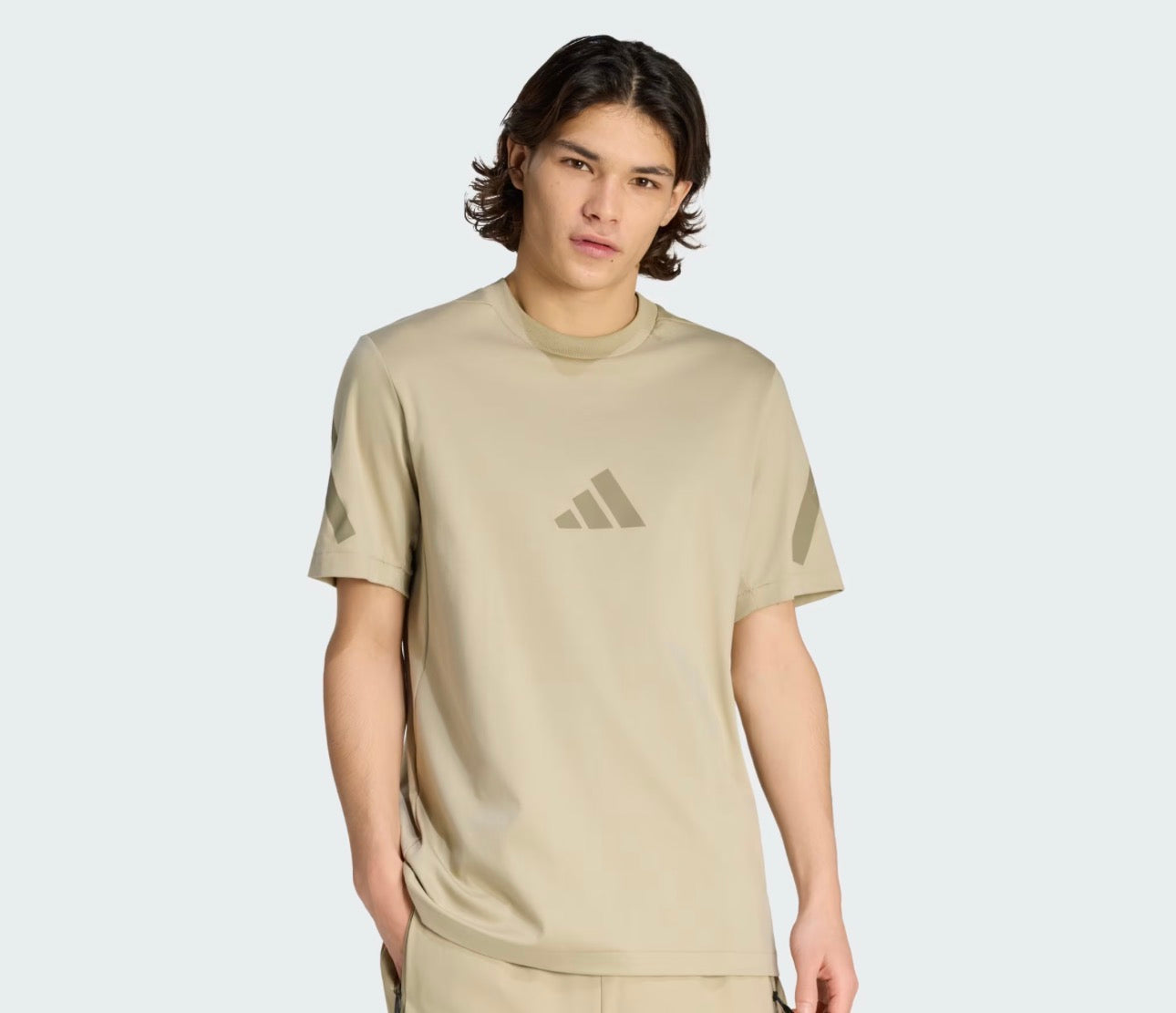 Adidas Completino Z.N.E. Uomo Beige Cotone con Stampa in Rilievo