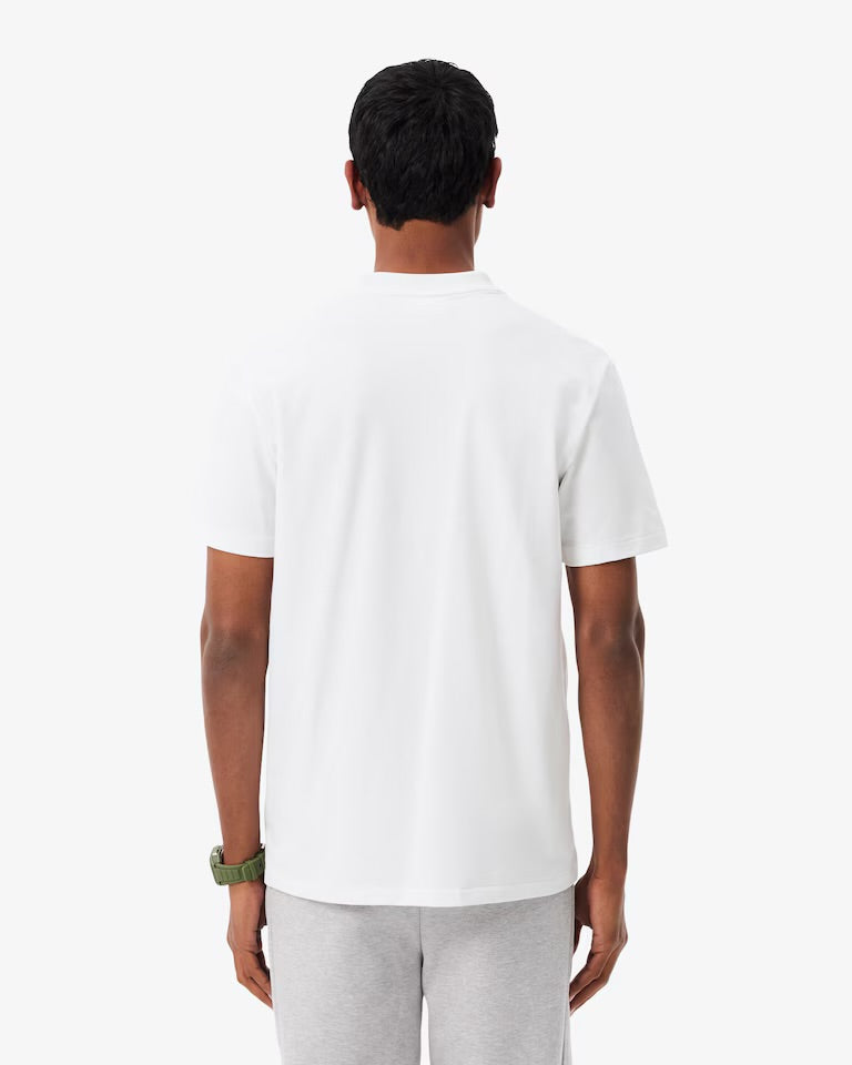 LACOSTE T-Shirt In Piquè Con Marchio Jaquard Command Bianco