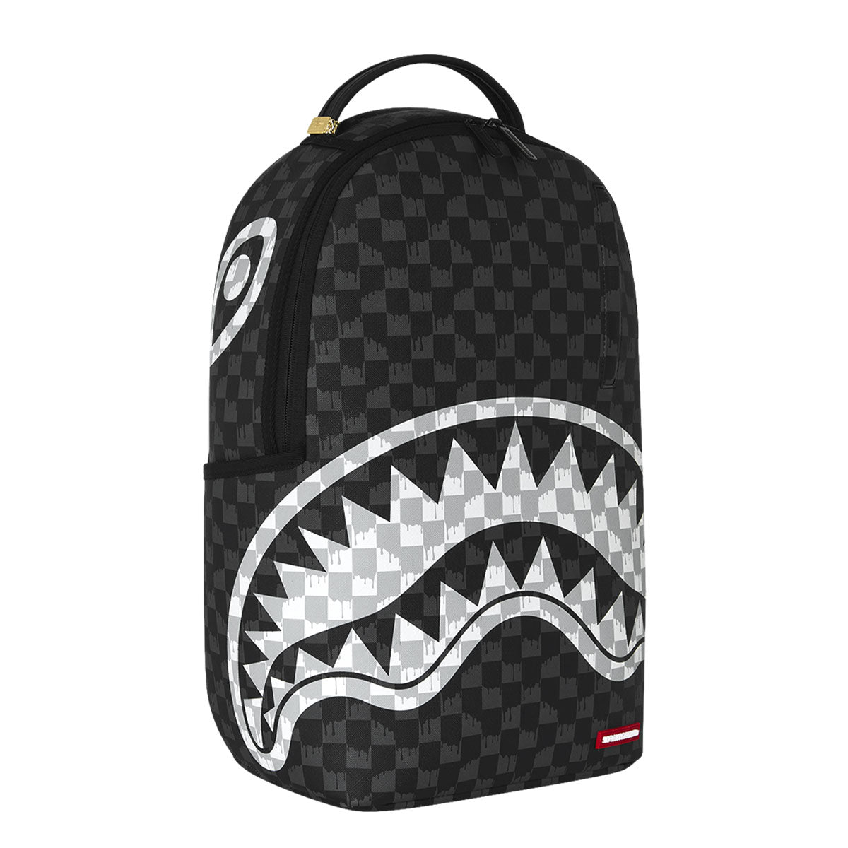 SPRAYGROUND Zaino Black And White Drip Check Shark nero e grigio