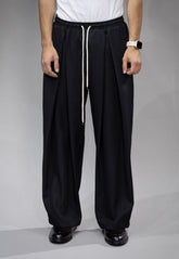 TOKYO Pantalone Baggy Con Elestico In Vita Nero