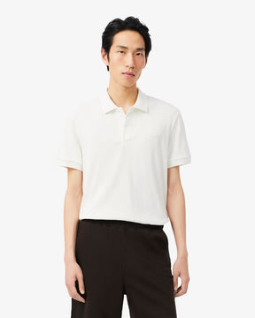 LACOSTE Completino Polo In Maglia Avorio + Pantaloncino Marrobe Logo Tono su Tono