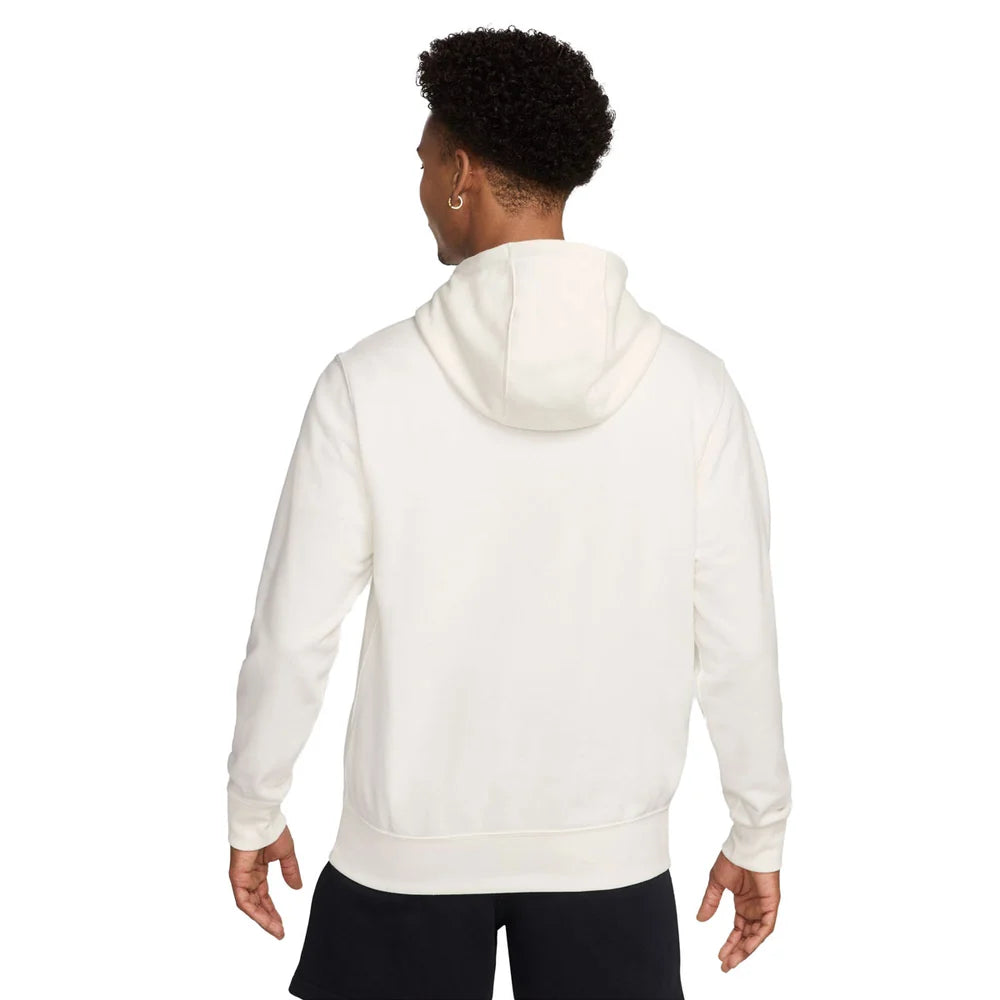 NIKE Felpa Con Cappuccio In Cotone Bianco/Nero
