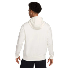 NIKE Felpa Con Cappuccio In Cotone Bianco/Nero