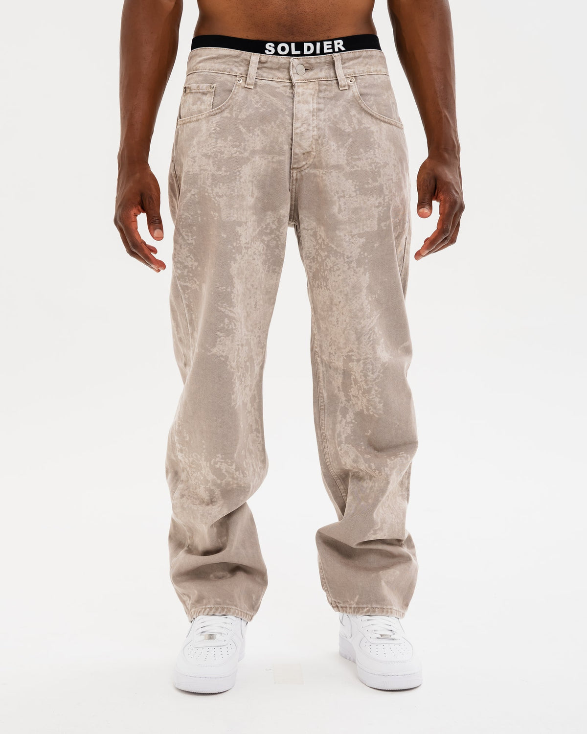 SOLDIER Jeans Baggy Drill Made in Italy Beige