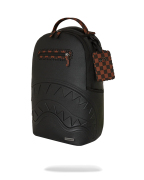 SPRAYGROUND Zaino In Pelle Checkpoint Royale Nero/Marrone