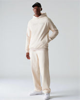 NEW ERA Tuta Felpata Con Cappuccio Pant. Fondo Largo Beige 25/26