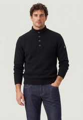 GIANNI LUPO Cardigan Collo Alto Con Bottoni Nero
