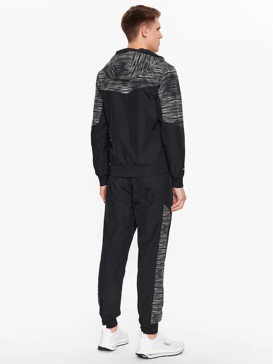 EMPORIO ARMANI Tuta Completa Con Zip e Cappuccio Nero