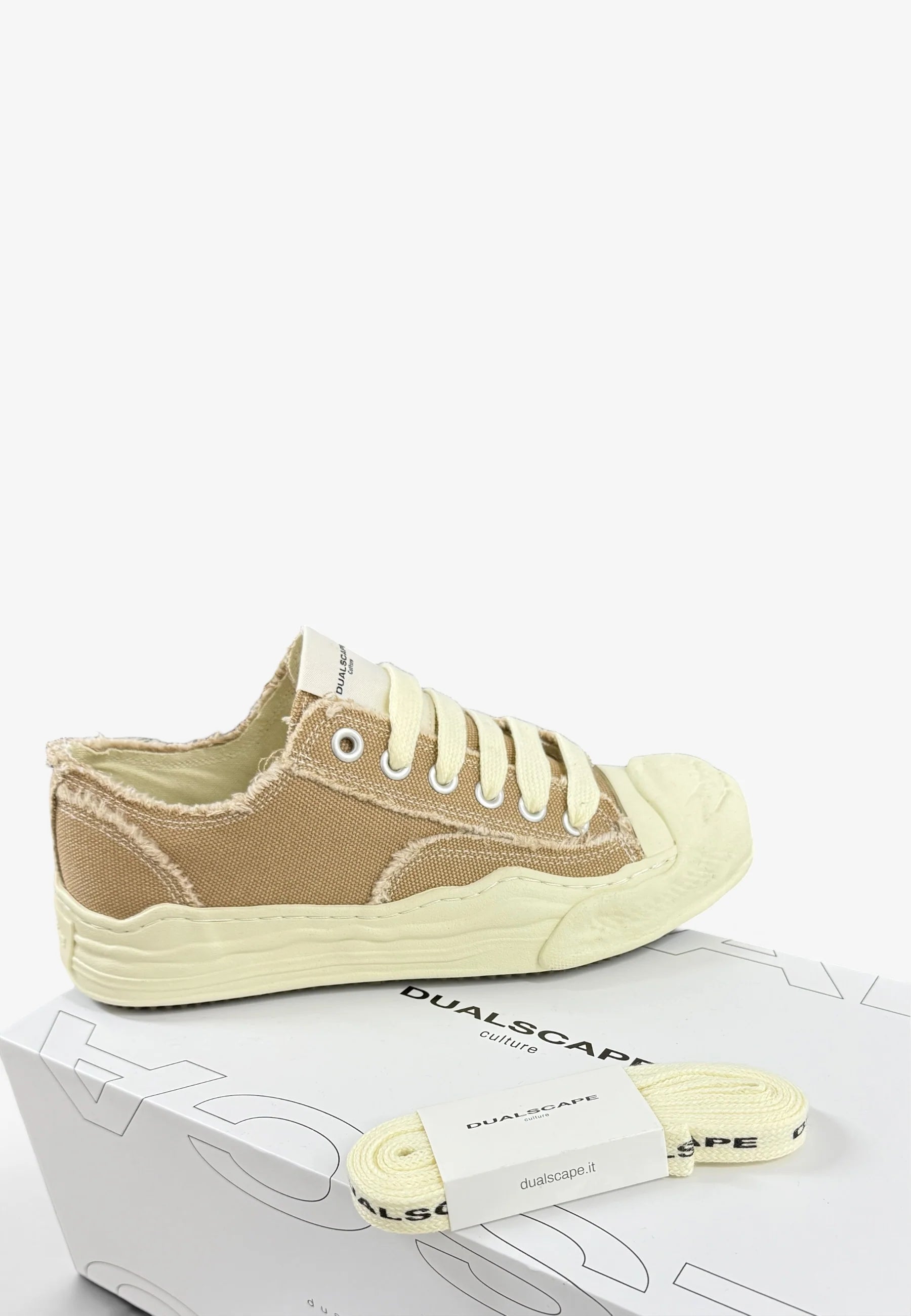 DUALSCAPE Sneakers In Tela Marrone/Panna