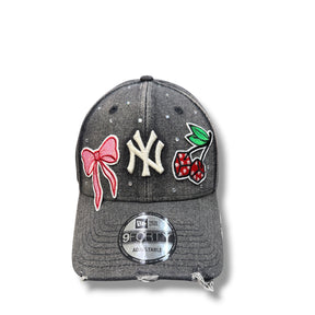 NEW ERA NY CUSTOM PATCH IN DENIM GRIGIO DONNA