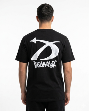 DISCLAIMER T-Shirt Logo Piccolo Con Stampa Sul Retro Frecce Nera