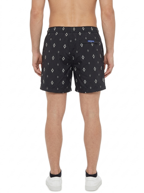 COUNTY OF MILAN Costume Bermuda Nero Con Loghi