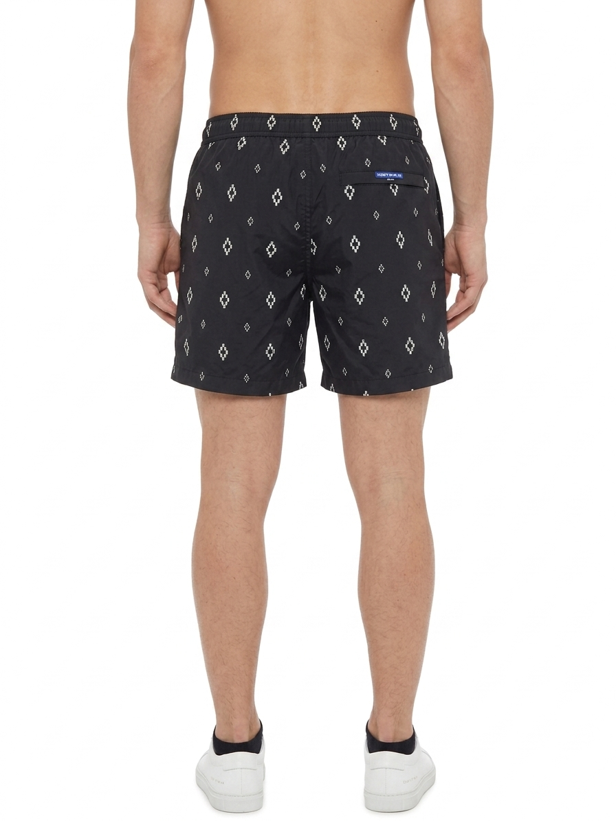 COUNTY OF MILAN Costume Bermuda Nero Con Loghi