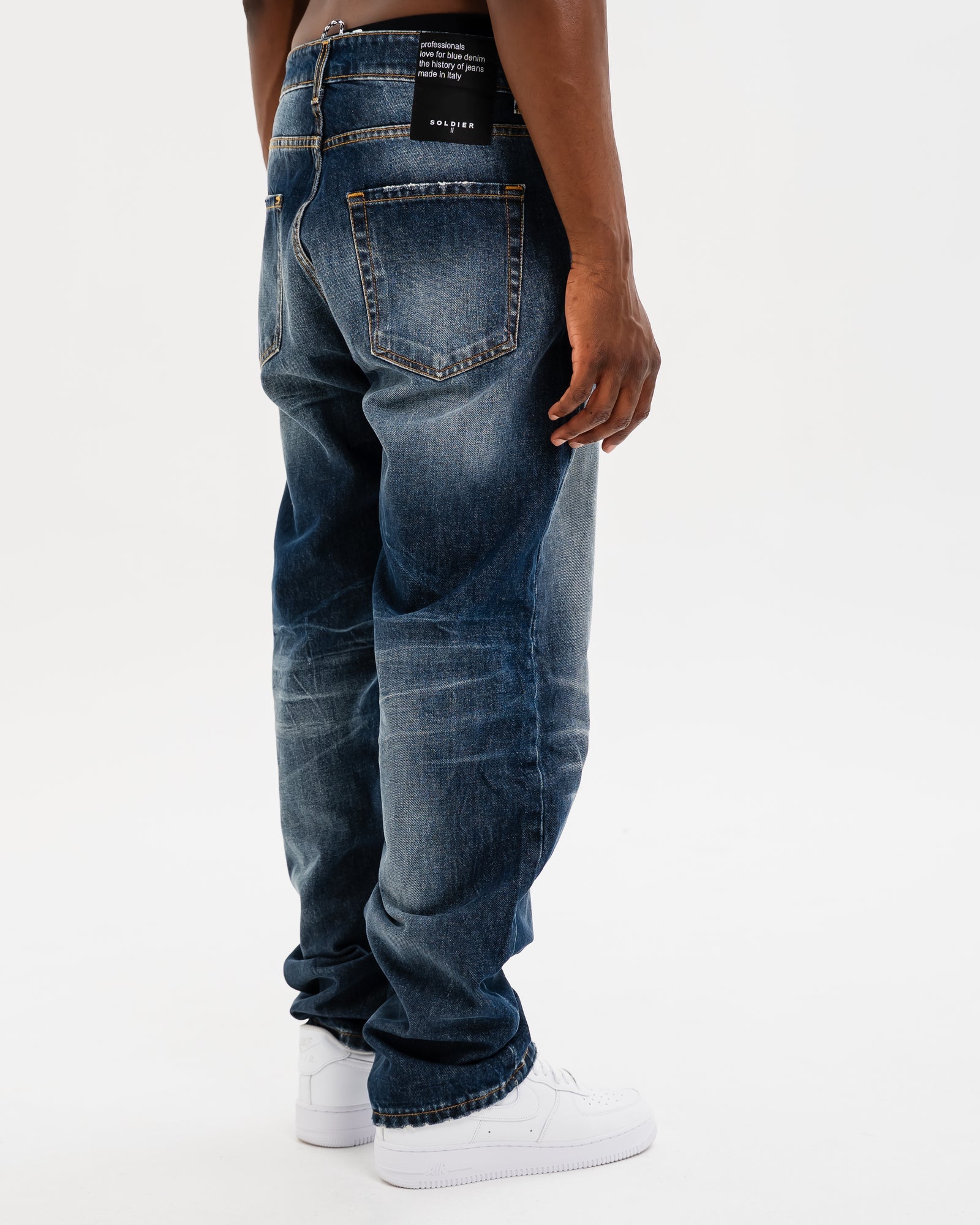 SOLDIER Jeans Baggy Made in Italy Blu