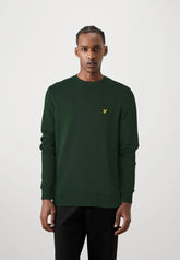 LYLE&SCOTT Felpa Girocollo In Cotone Verde Scuro