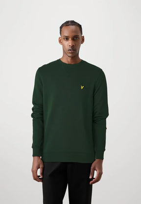 LYLE&SCOTT Felpa Girocollo In Cotone Verde Scuro