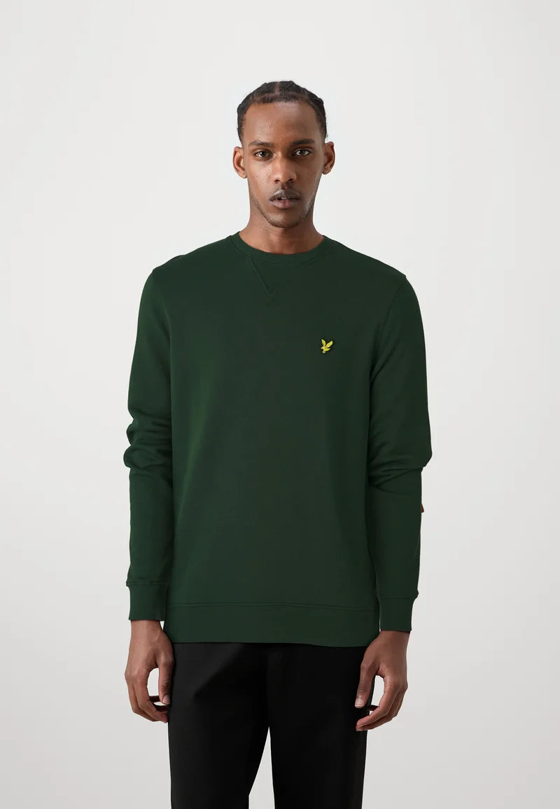 LYLE&SCOTT Felpa Girocollo In Cotone Verde Scuro