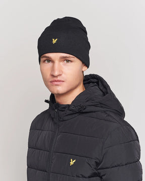 LYLE&SCOTT Cappello Ribbed Beanie In Lana Nero
