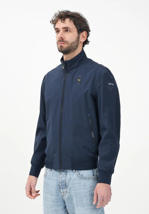 BLAUER Uomo Antivento Senza Cappuccio Blu