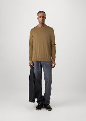 LACOSTE Maglioncino Basic Misto Lana Beige