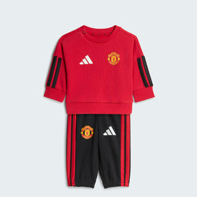 Adidas Tuta Completa Con Felpa Girocollo Bambino Manchester United Rosso/Nero /Bianco