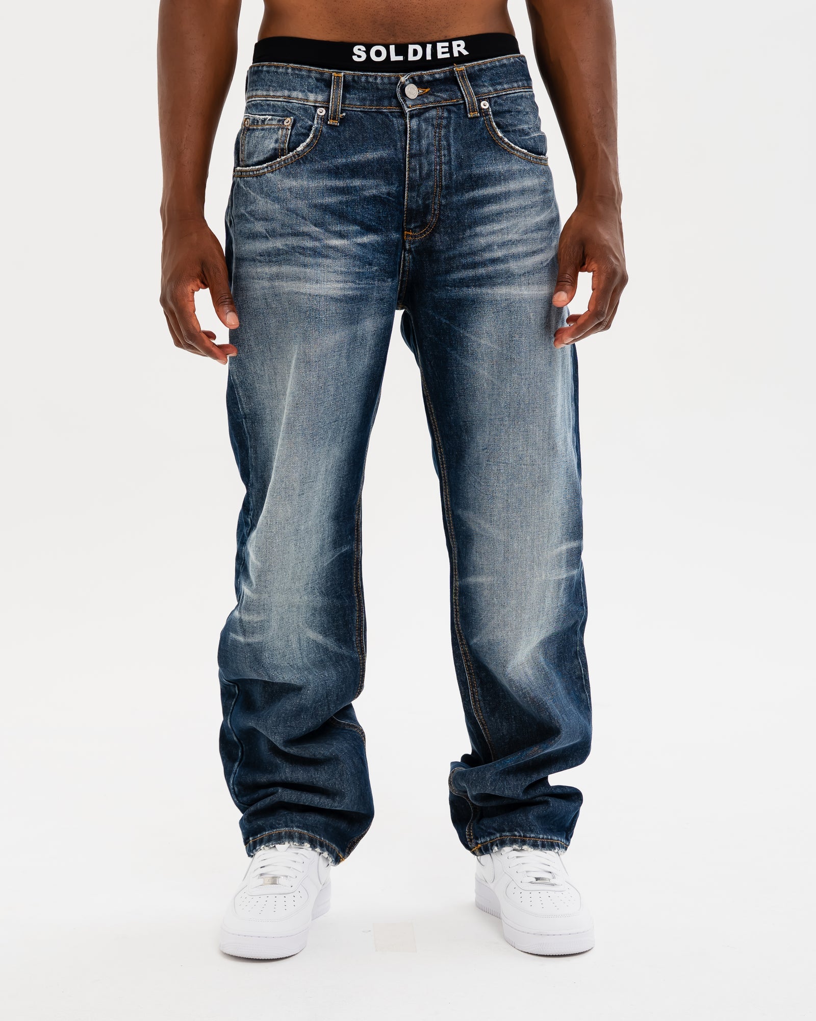 SOLDIER Jeans Baggy Made in Italy Blu