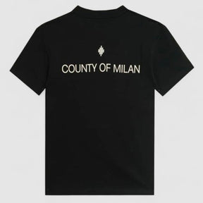 COUNTY OF MILAN T-Shirt Con Scritta Dietro Nero