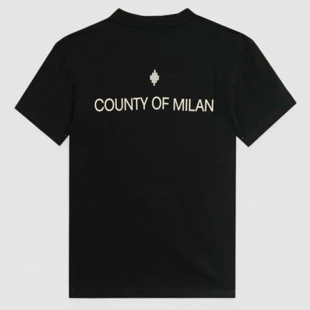 COUNTY OF MILAN T-Shirt Con Scritta Dietro Nero