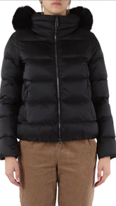 COLMAR DONNA GIUBBOTTO CORTO CON PELLICCIA NERO