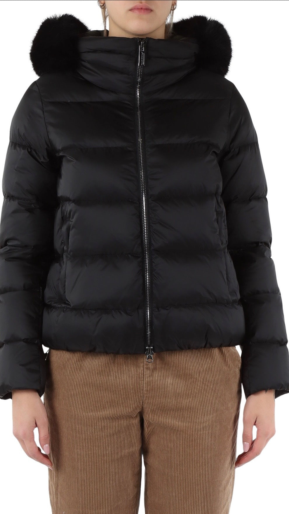 COLMAR DONNA GIUBBOTTO CORTO CON PELLICCIA NERO