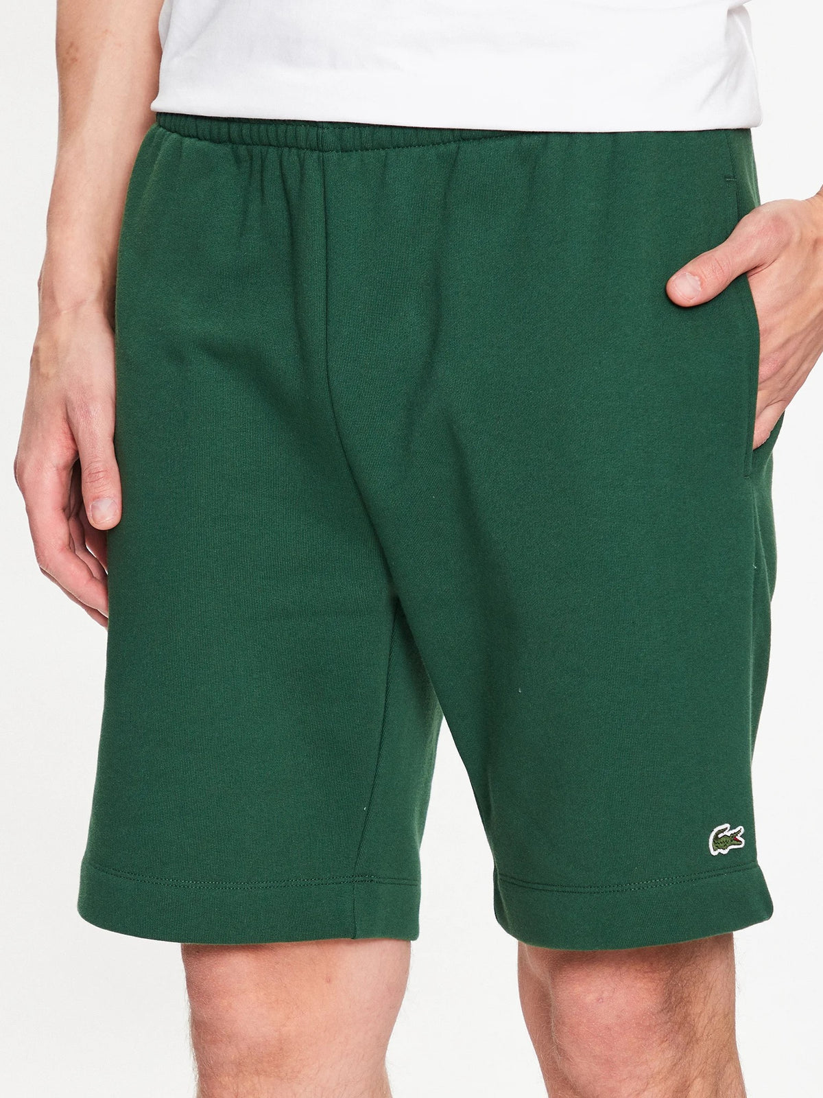LACOSTE Pantaloncino In Cotone Basic Verde