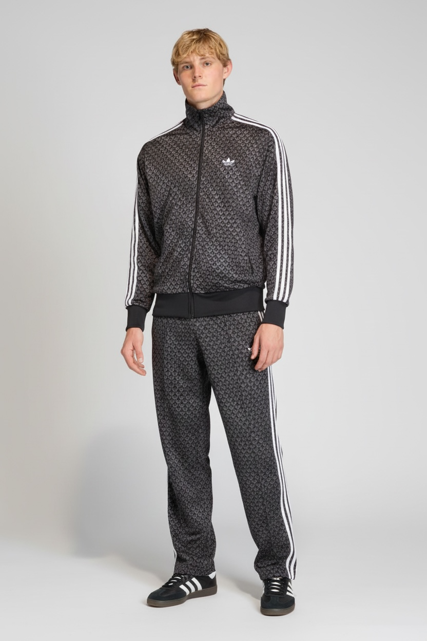 ADIDAS Tuta Monogram Completa Con Zip Nera