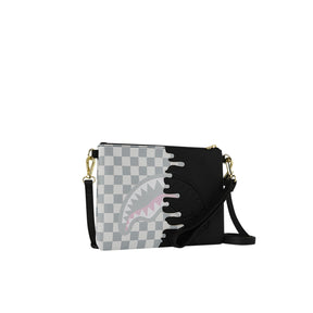 SPRAYGROUND Pochette/Tracolla Cream Check Side Drip Nera/Bianca