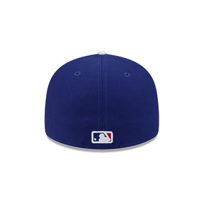NEW ERA Cappello Con Visiera Pre-Curved 59Fifty Fitted Los Angeles Dodgers Blu Elettrico/Bianco Con Dettagli Ricamati