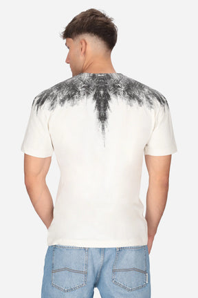 COUNTY OF MILAN T-Shirt Panna Marcelo Burlon Ali Graffito Nere