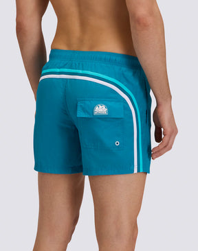 SUNDEK Costume Da Bagno Blu Chiaro Con Strisce Azzurre/Bianche/Blu